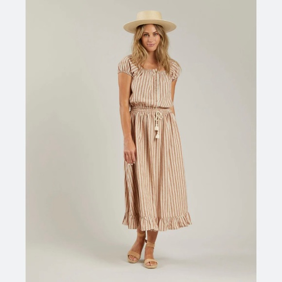 Rylee + Cru Other - Nwt Rylee & Cru Skipper crop top and midi skirt set stone stripe xs